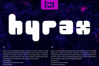 Hyrax - Free Geometric Display Font - Pixel Surplus