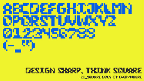 ZI_Square - Free Pixel Display Font