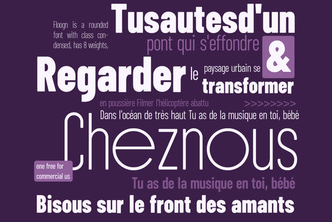 ZT Floogn - Condensed Rounded Typeface