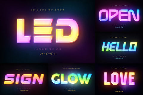 Led Lights Text Effects