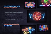 Custom Neon Sign Photoshop Mockup