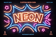 Custom Neon Sign Photoshop Mockup