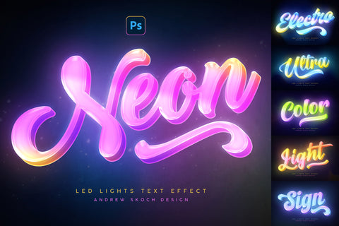 Led Lights Text Effects