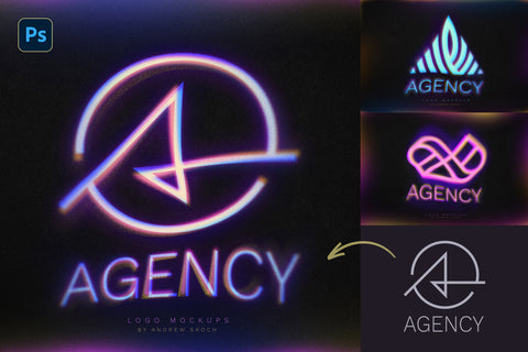 Gradient Blurred Logo Mockups