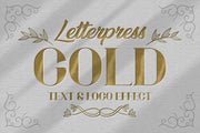 Gold Letterpress Text & Logo Effect
