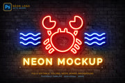 Neon Logo Photoshop Mockup