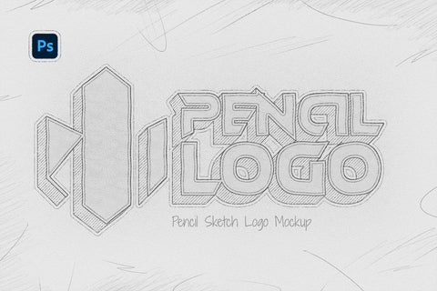Pencil Sketch Logo Mockup