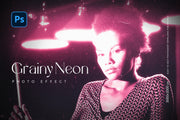 Grainy Neon Photo Effect