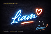 Neon Names Photoshop Templates