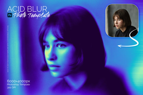 Acid Blur Photo Template