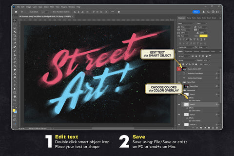 Spray Paint Text Effects