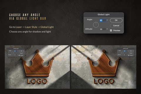 Wood & Gold Logo Mockup