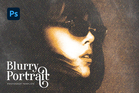 Blurry Portrait Photoshop Template