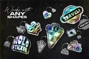 Holographic Sticker Mockup