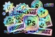 Holographic Sticker Mockup