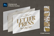 Gold Letterpress Text & Logo Effect