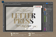 Gold Letterpress Text & Logo Effect