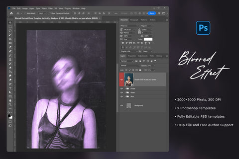 Blurred Portrait Photo Template