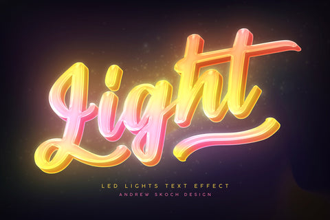 Led Lights Text Effects