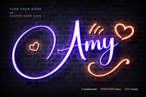 Neon Names Photoshop Templates