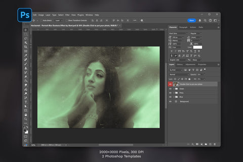 Portrait Blur Duotone Effect