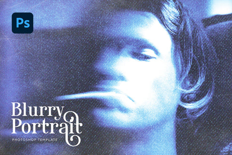 Blurry Portrait Photoshop Template