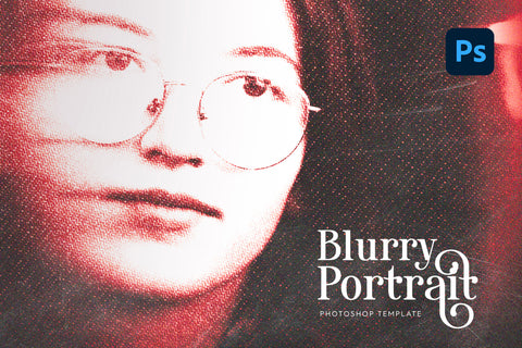 Blurry Portrait Photoshop Template