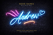 Neon Names Photoshop Templates