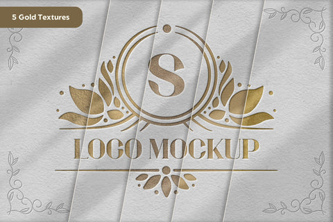 Gold Letterpress Text & Logo Effect