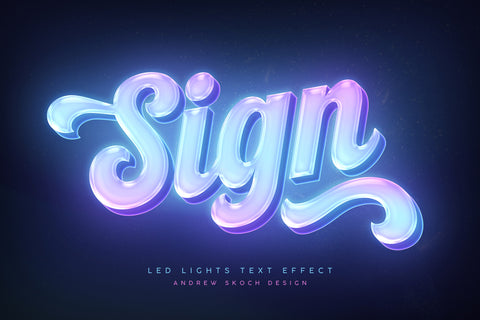 Led Lights Text Effects