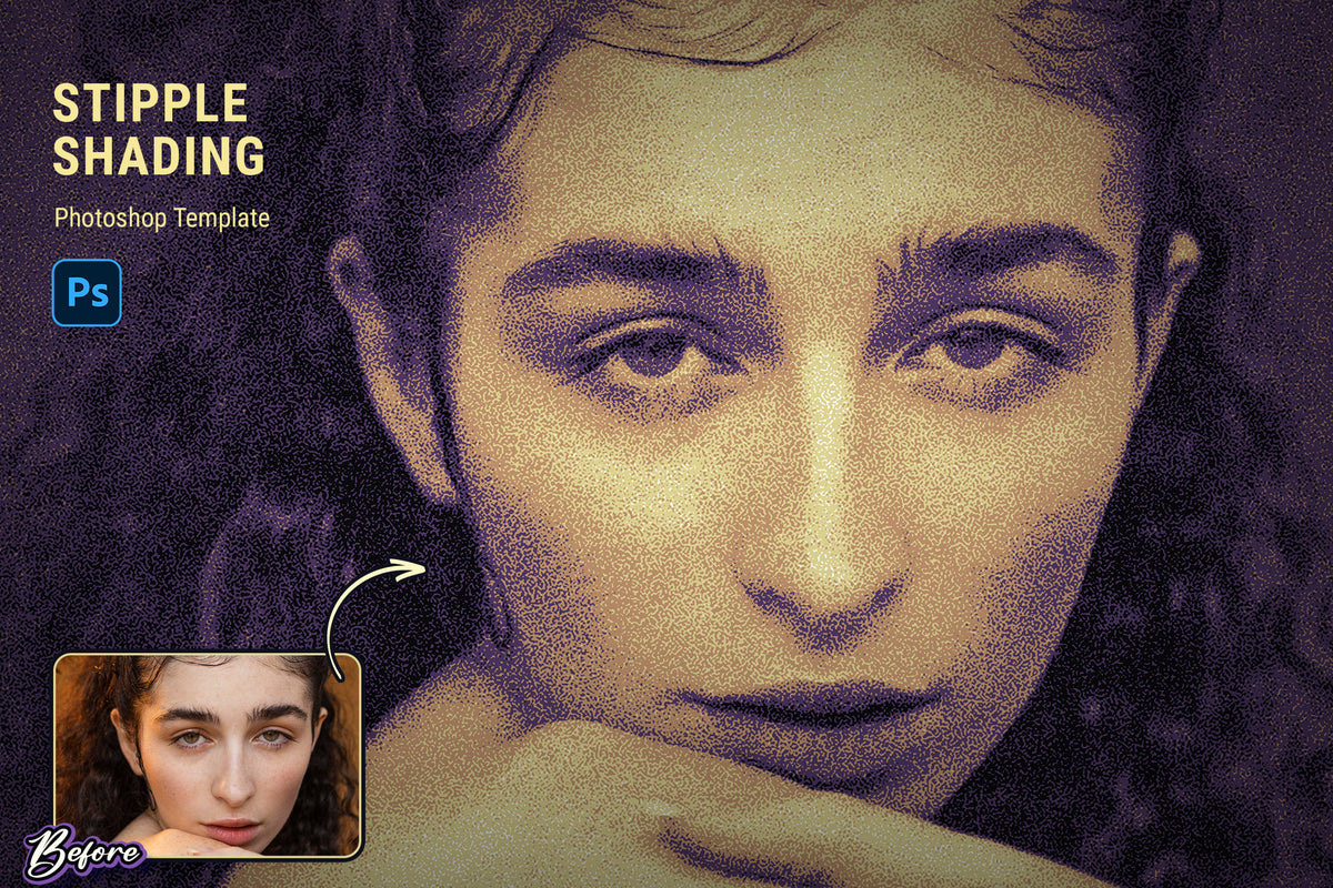 Stipple Shading Photoshop Template – Pixel Surplus