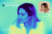 Acid Blur Photo Template