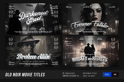 Vintage Noir Movie Titles