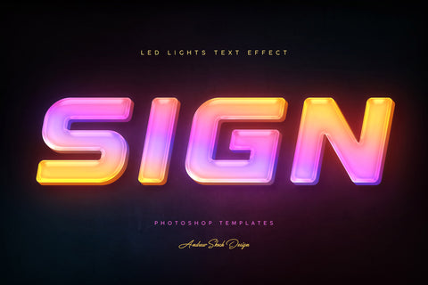 Led Lights Text Effects