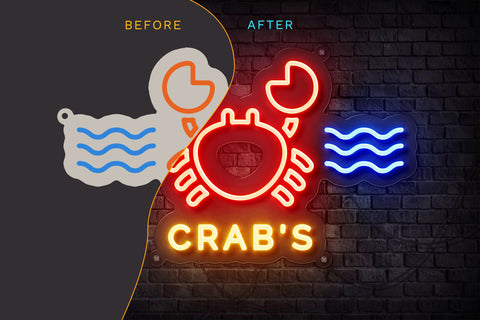 Neon Logo Photoshop Mockup