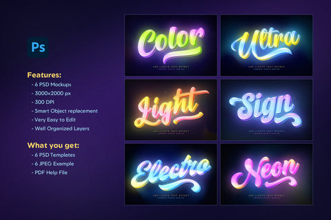 Led Lights Text Effects