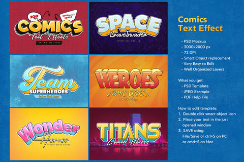 Comic Text Effects