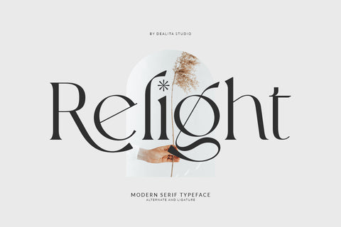 Relight – Modern Serif Font with Clean Lines