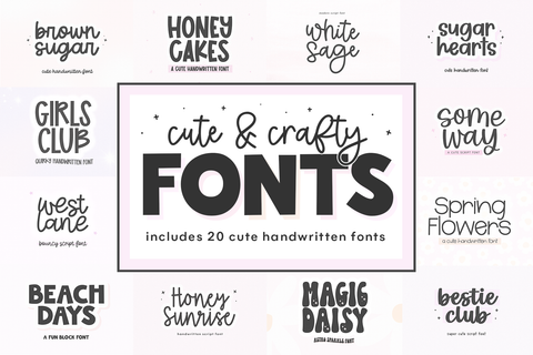Cute Font Bundle | 20 Fonts