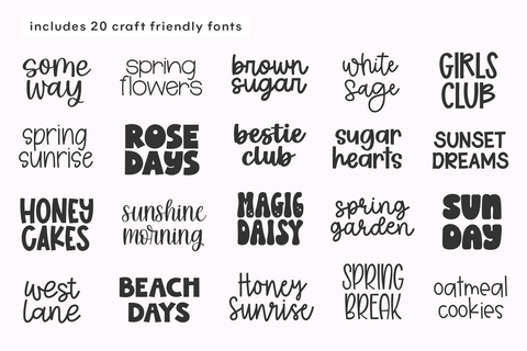 Cute Font Bundle | 20 Fonts