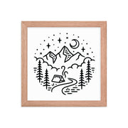 Mountain Camp Framed Poster - Pixel Surplus