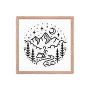 Mountain Camp Framed Poster - Pixel Surplus