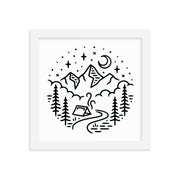 Mountain Camp Framed Poster