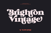 Brighton Vintage – 70s-Inspired Display Font with Bold Curves