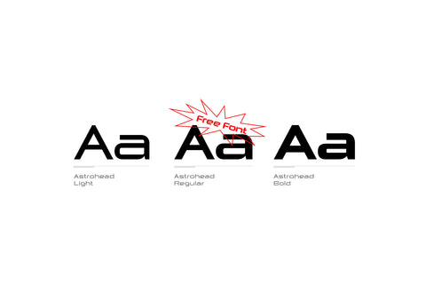 Astrohead geometric sans serif typeface