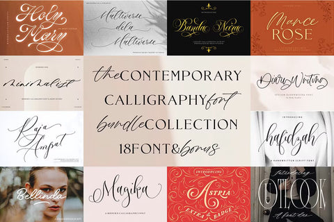 The Contemporary Calligraphy Font Bundle