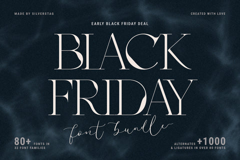 90% Off - Black Friday Font Bundle