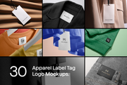 30 Apparel Tag & Label Logo Mockups