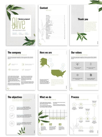 Olive - Free Presentation Design Layout