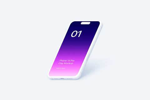 iPhone 14 Pro - Free Clay PSD Mockups